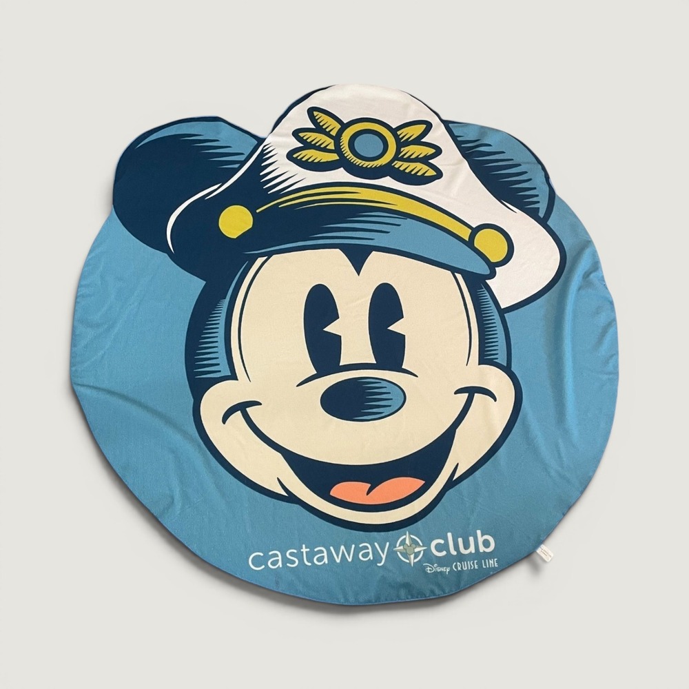 Disney Cruise Line Castaway Club Mickey Mouse Oversized Beach Towel Blue